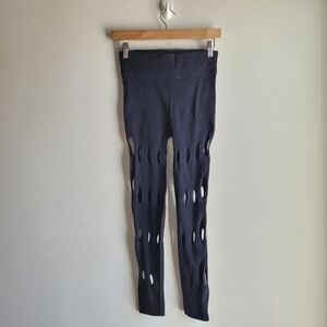 NWOT Adidas Black Cut Out Holes Long Leggings High Rise M